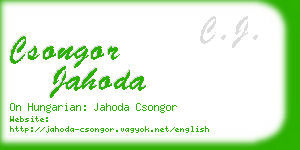 csongor jahoda business card